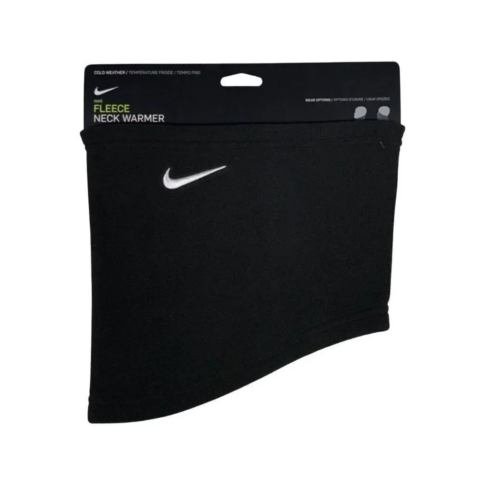 Nike Fleece Neck Gaiter Warmer Black Unisex - New With Tags Swoosh Logo